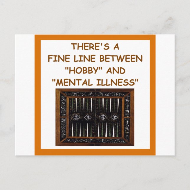BACKGAMMON POSTCARD (Front)