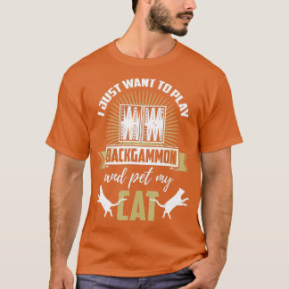 Backgammon Shirt Funny Cat Lover Backgammon Player