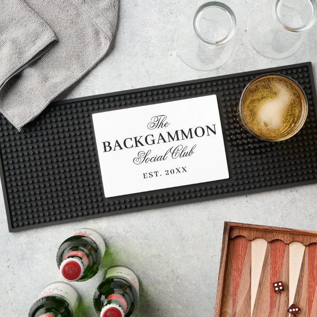 Backgammon Social Club Bar Mat (Creator Uploaded)