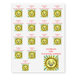 backgammon temporary tattoos
