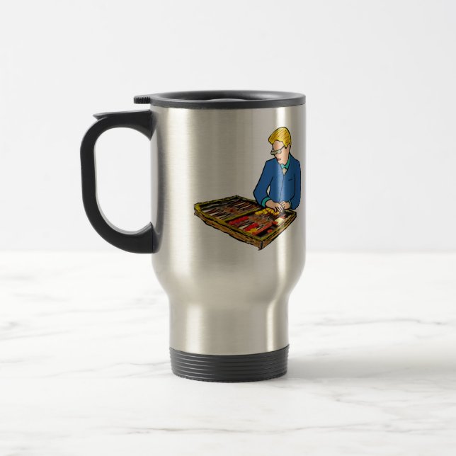Backgammon Travel Mug (Left)