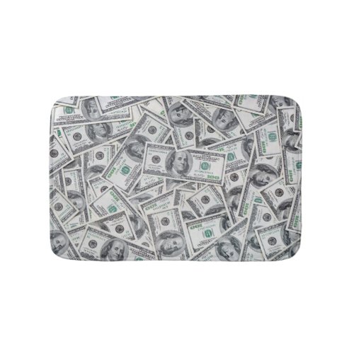 Background 100 Dollar Bills Bath Mat