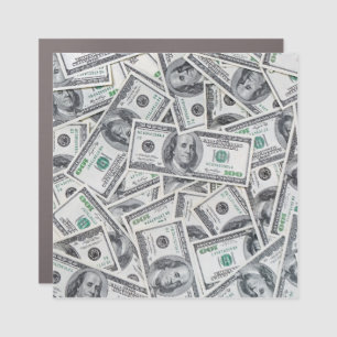 Background 100 Dollar Bills. Car Magnet
