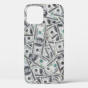 Background 100 Dollar Bills. iPhone 12 Case