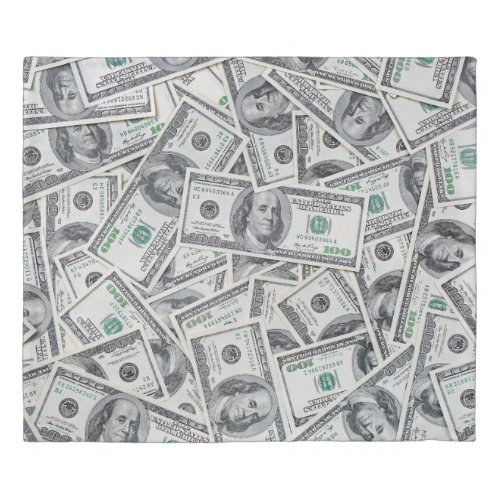 Background 100 Dollar Bills Duvet Cover