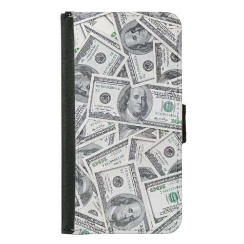 Background 100 Dollar Bills Samsung Galaxy S5 Wallet Case