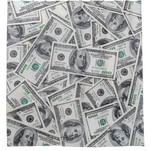 Background 100 Dollar Bills Shower Curtain