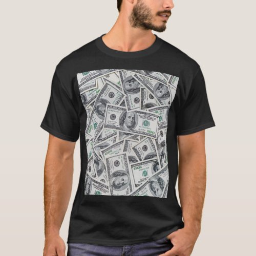 Background 100 Dollar Bills T_Shirt