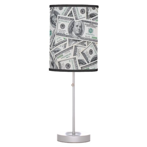 Background 100 Dollar Bills Table Lamp