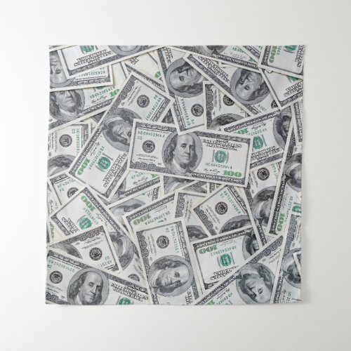 Background 100 Dollar Bills Tapestry