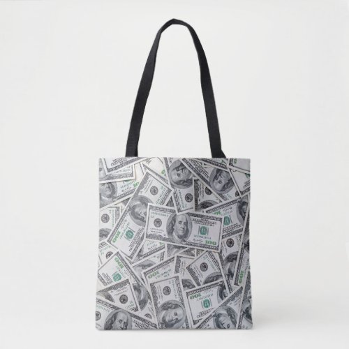Background 100 Dollar Bills Tote Bag