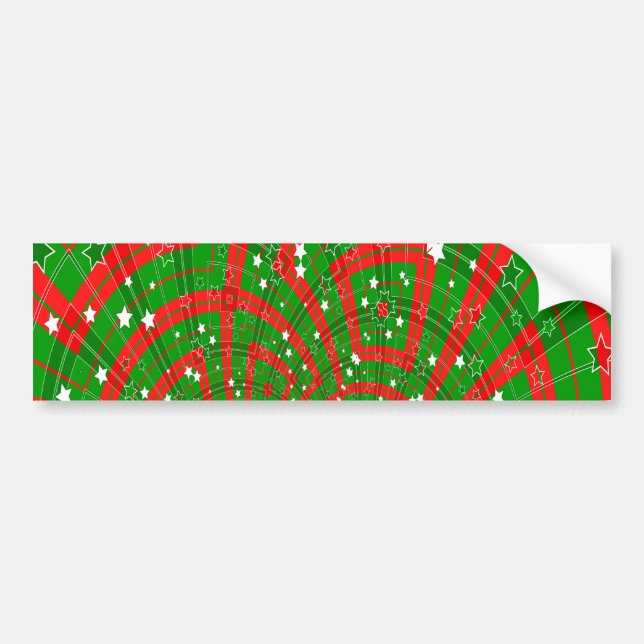 background abstract christmas pattern bumper stick bumper sticker (Front)