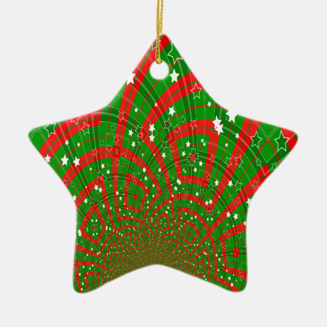 background abstract christmas pattern ceramic ornament (Front)