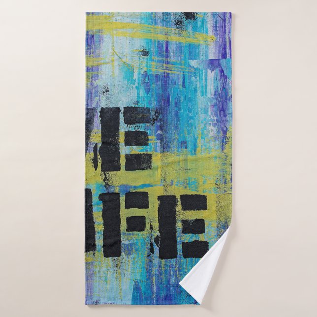 Background abstract graffiti bath towel (Bath Towel)