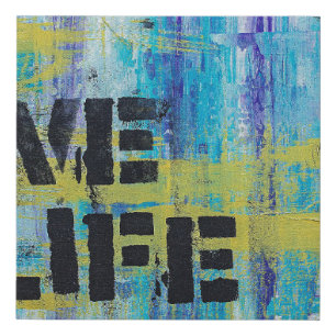 Background abstract graffiti faux canvas print