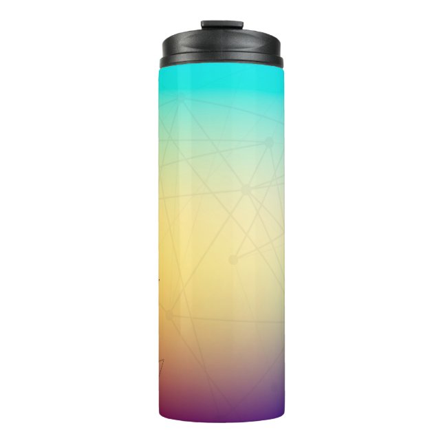 Background abstract line thermal tumbler (Front)