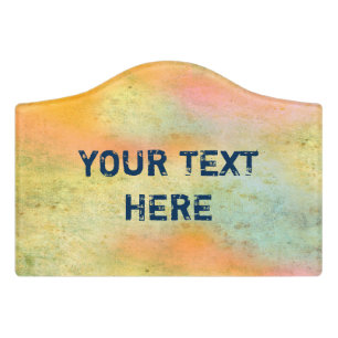 Background - antique colored 3 grunge + your ideas door sign