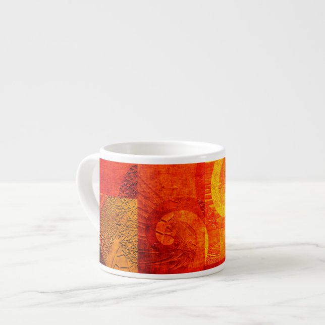 Background Antique Spirals Espresso Cup (Front Left)