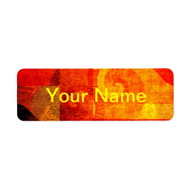 Background Antique Spirals Label (Front)