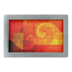 Background Antique Spirals Rectangular Belt Buckle