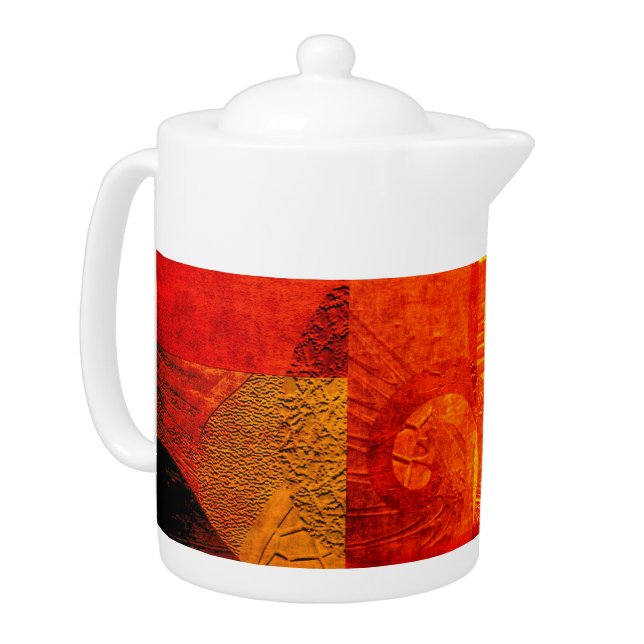 Background Antique Spirals Teapot (Left)