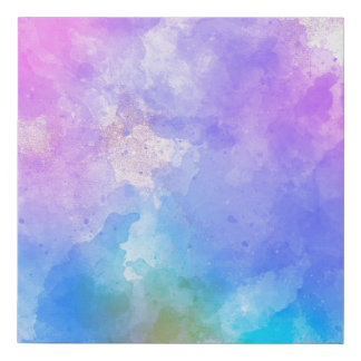Background art abstract watercolor faux canvas print