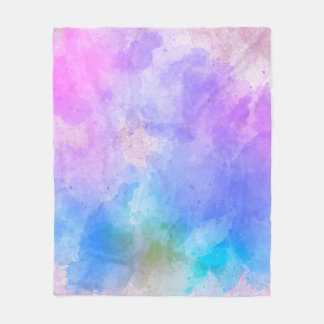 Background art abstract watercolor fleece blanket