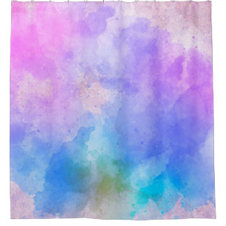Background art abstract watercolor shower curtain