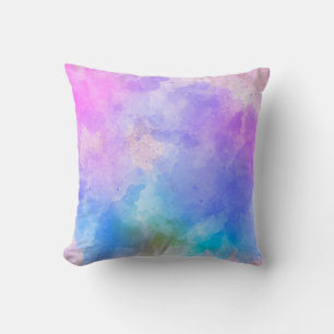 Background art abstract watercolor throw pillow