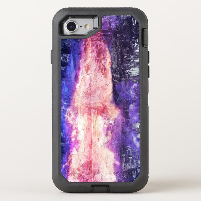 Background-blue-pink-art Otterbox iPhone Case (Back)