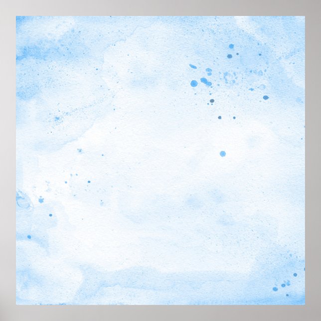 Background blue watercolor paper poster (Front)