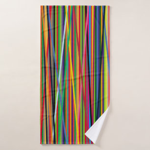 background bright and colorful made of stripescol bath towel