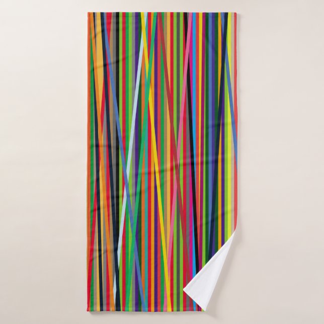  background bright and colorful made of stripescol bath towel (Bath Towel)