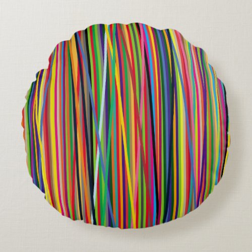  background bright and colorful made of stripescol round pillow