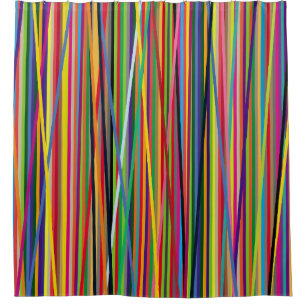 background bright and colorful made of stripescol shower curtain