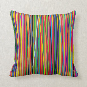 background bright and colorful made of stripescol throw pillow