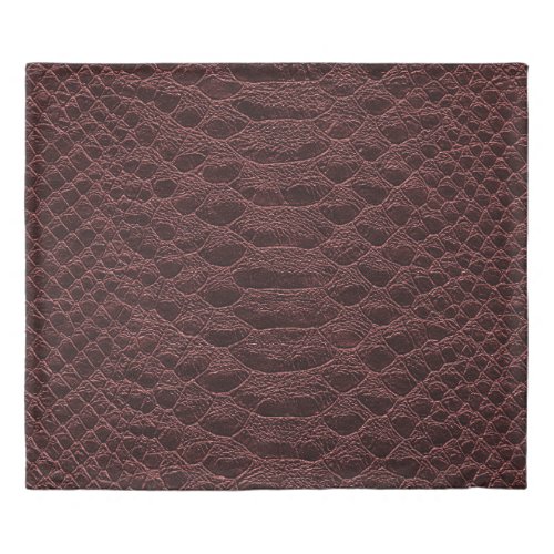 background _ brown reptile leather texture _ Croco Duvet Cover