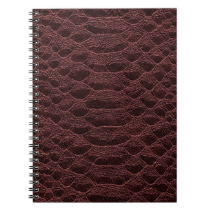 background - brown reptile leather texture - Croco Notebook