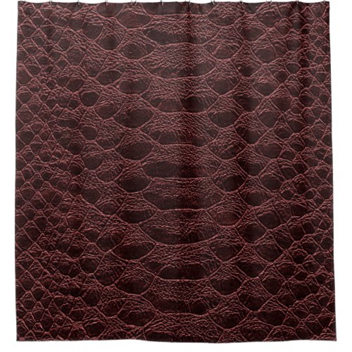 background _ brown reptile leather texture _ Croco Shower Curtain