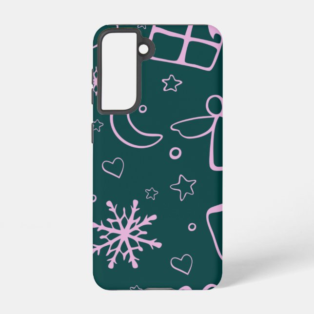 Background Card Celebration Christmas December Samsung Galaxy Case (Back)