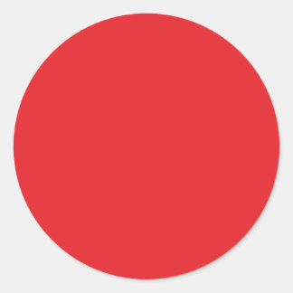 Background Color - Red Classic Round Sticker