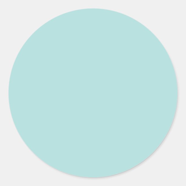 Background Color - Robins Egg Blue Classic Round Sticker (Front)