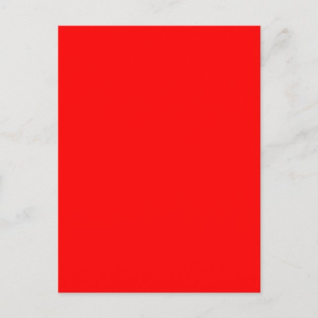 Background color solid red create your own custom postcard (Front)