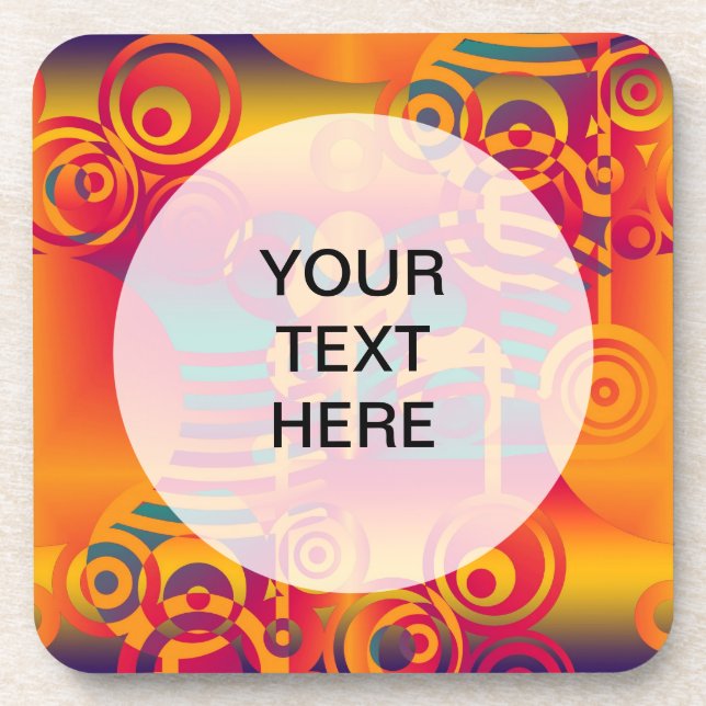 Background Composing - Modern Colorful Circle Coaster (Front)