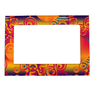 Background Composing - Modern Colorful Circle Magnetic Photo Frame