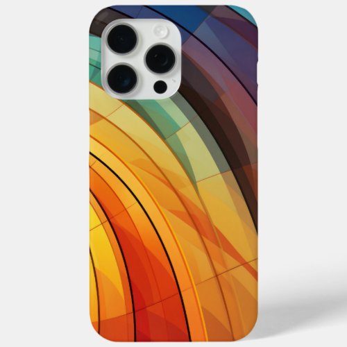 Background design in rainbow colors iPhone 15 pro max case