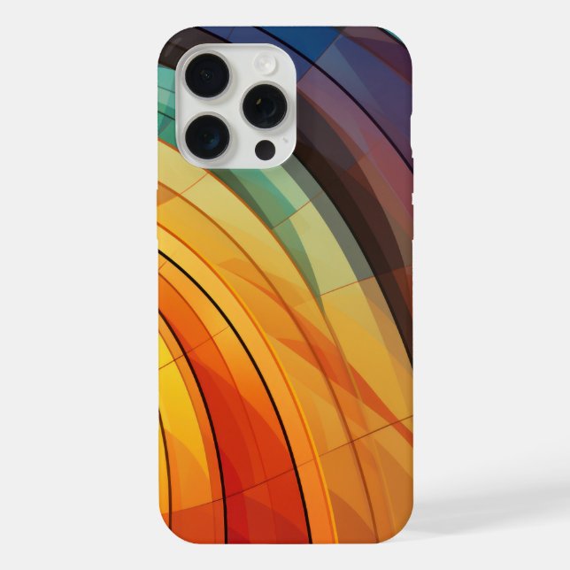 Background design in rainbow colors iphone case (Back)