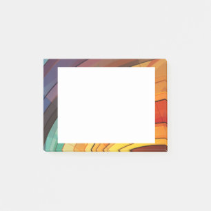 Background design in rainbow colors post-it notes