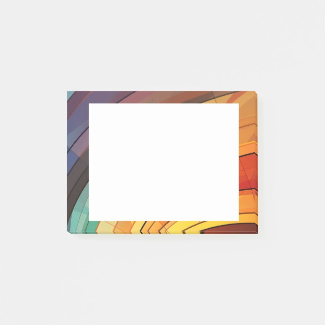 Background design in rainbow colors post-it notes (Front)