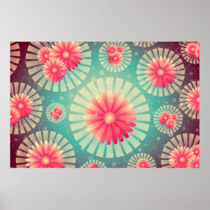 Background floral flower texture poster